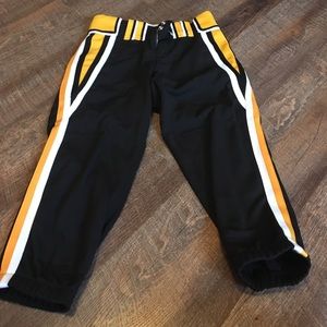 yellow softball pants